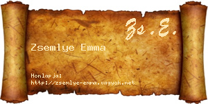 Zsemlye Emma névjegykártya